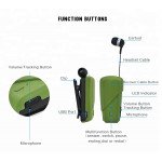 Wholesale Retractable Clip On Bluetooth Headset Earbud (Green)
